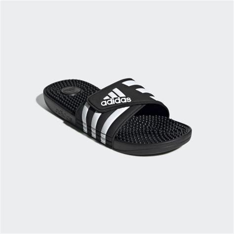 adidas schlappwn mit noppen herren|Schwarze und weiße Adissage Badeschlappen .